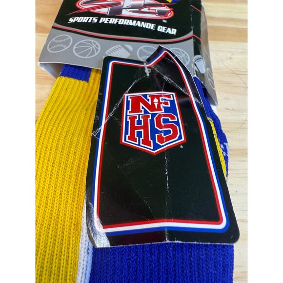 NWT Klein Bearkats Sports Performance Blue And Yellow Socks Size Large Adult - Picture 12 of 13